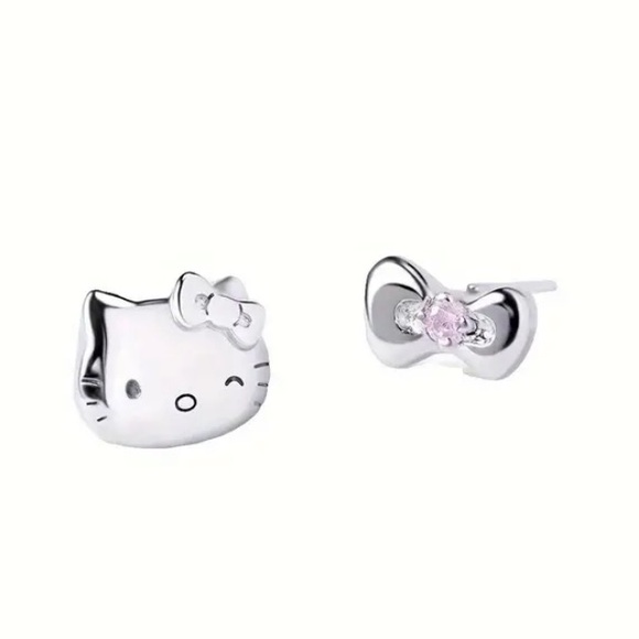 Hello Kitty Mix Match Stud Earrings Set Punk Minimalist Gift - Picture 5 of 5